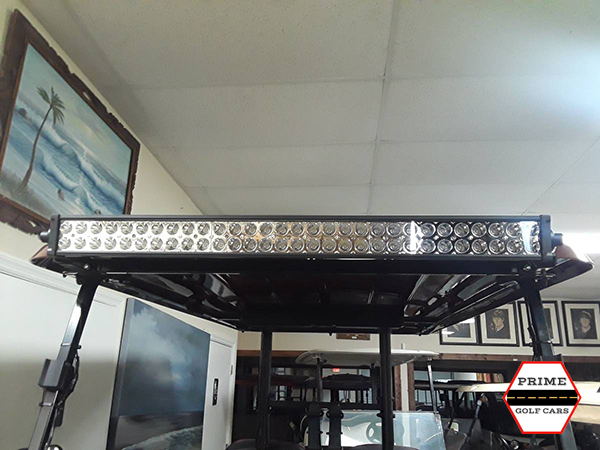 Upper LED Bar golf cart mobile service, mobile golf cart repair, battery charge