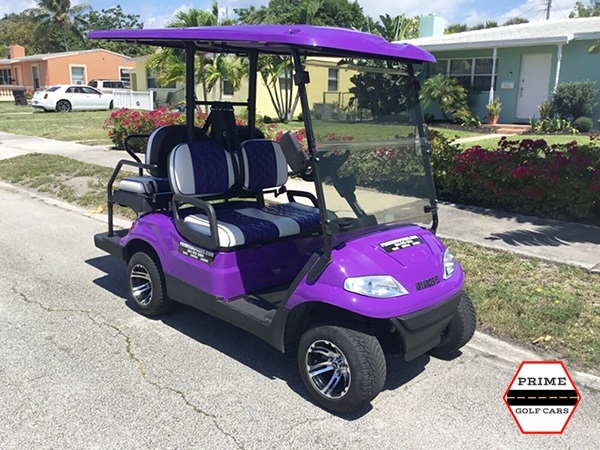 Purple Advanced EV 4 Passenger Golf Cart